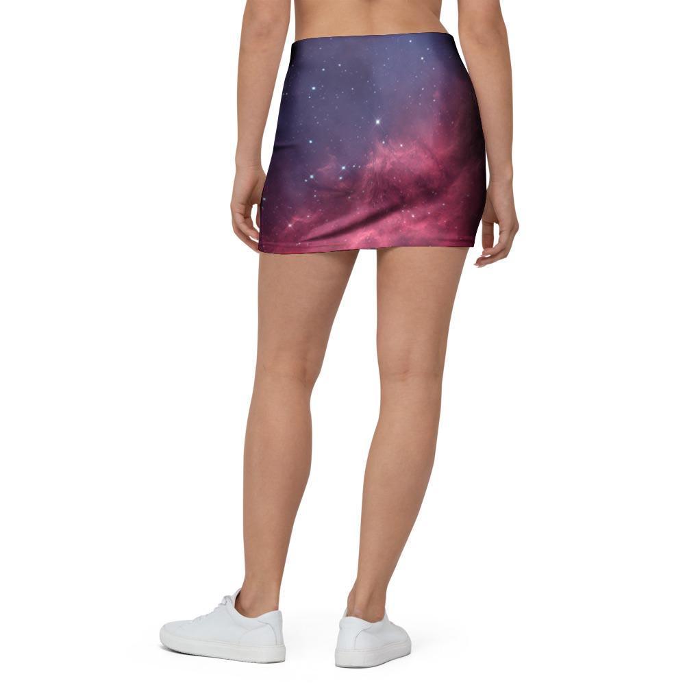 Red Cosmic Galaxy Space Mini Skirt-grizzshop