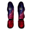 Red Cosmic Galaxy Space Muay Thai Shin Guard-grizzshop