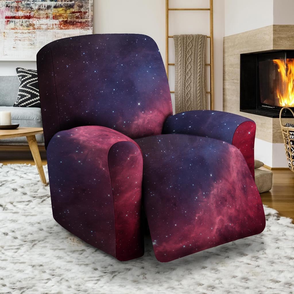 Red Cosmic Galaxy Space Recliner Cover-grizzshop