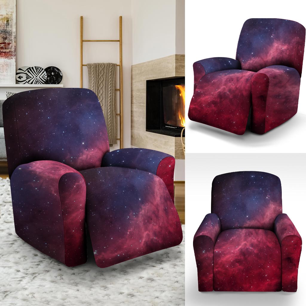 Red Cosmic Galaxy Space Recliner Cover-grizzshop