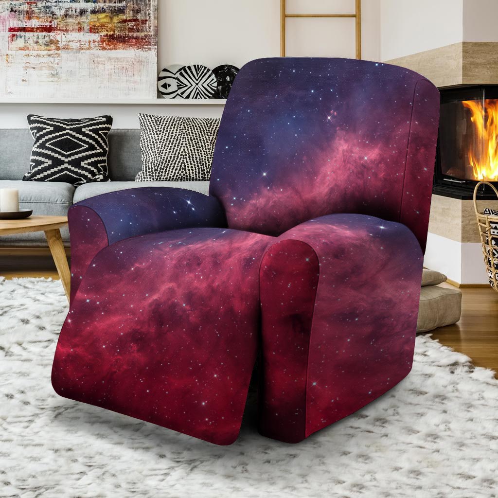 Red Cosmic Galaxy Space Recliner Cover-grizzshop