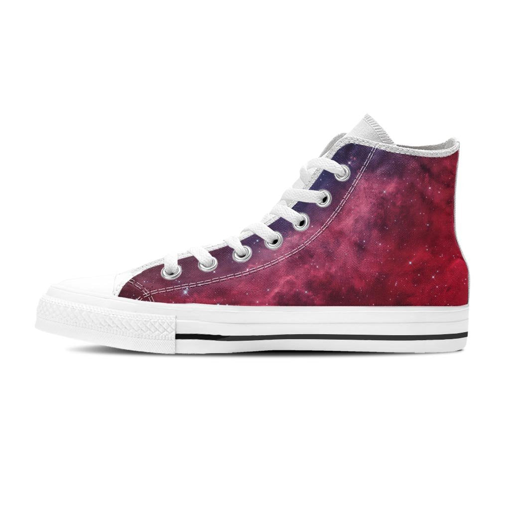 Red Cosmic Galaxy Space Women's High Top Shoes-grizzshop