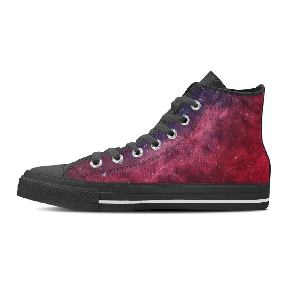 Red Cosmic Galaxy Space Women's High Top Shoes-grizzshop