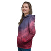 Red Cosmic Galaxy Space Women's Hoodie-grizzshop