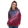 Red Cosmic Galaxy Space Women's Hoodie-grizzshop