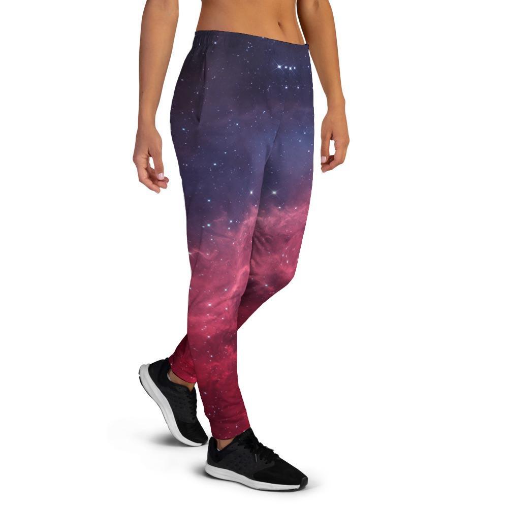 Red Cosmic Galaxy Space Women's Joggers-grizzshop