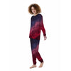 Red Cosmic Galaxy Space Women's Pajamas-grizzshop