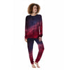 Red Cosmic Galaxy Space Women's Pajamas-grizzshop