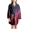 Red Cosmic Galaxy Space Women's Robe-grizzshop