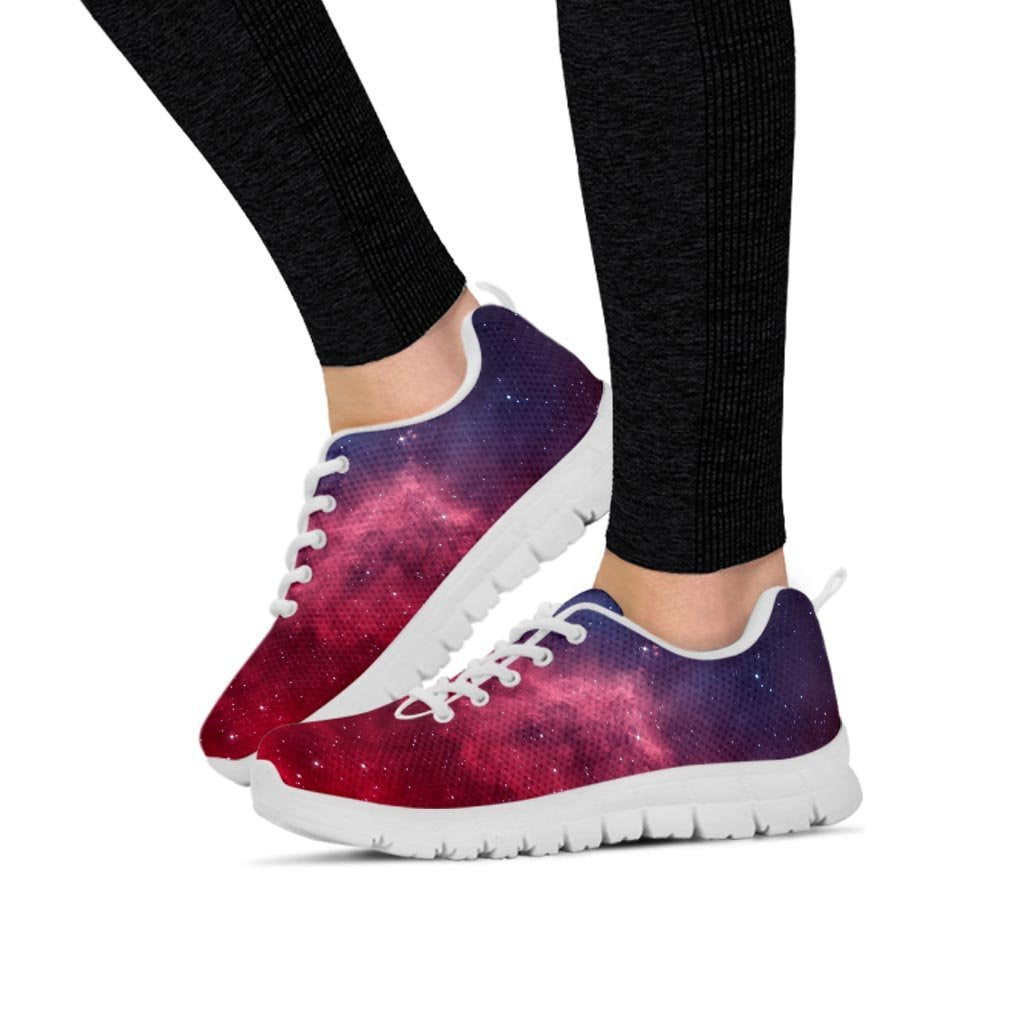 Red Cosmic Galaxy Space Women's Sneakers-grizzshop