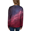 Red Cosmic Galaxy Space Women's Sweatshirt-grizzshop