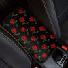 Red Doodle Rose Floral Car Console Cover-grizzshop