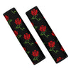 Red Doodle Rose Floral Seat Belt Cover-grizzshop