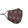 Red Elephant Aztec Pattern Print Face Mask-grizzshop