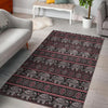 Red Elephant Aztec Pattern Print Floor Mat-grizzshop