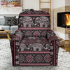 Red Elephant Aztec Pattern Print Recliner Cover-grizzshop