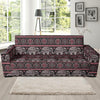 Red Elephant Aztec Pattern Print Sofa Covers-grizzshop