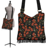 Red Floral Poppy Pattern Print Crossbody Bags-grizzshop