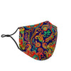 Red Flower Paisley Pattern Print Face Mask-grizzshop