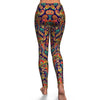 Red Flower Paisley Pattern Print Pattern Women Leggings-grizzshop