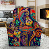 Red Flower Paisley Pattern Print Recliner Cover-grizzshop