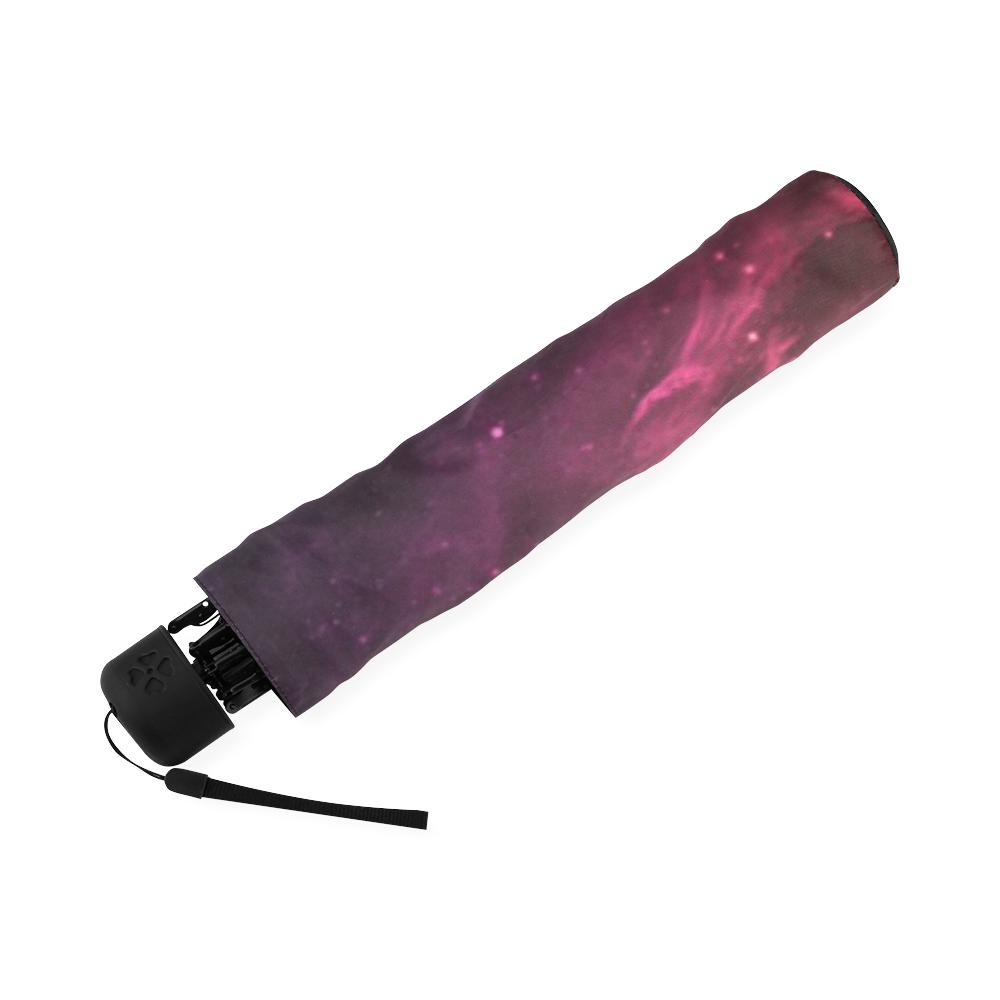 Red Galaxy Space Moon Earth Print Foldable Umbrella-grizzshop