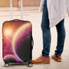 Red Galaxy Space Moon Earth Print Luggage Cover Protector-grizzshop