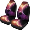 Red Galaxy Space Moon Earth Print Universal Fit Car Seat Cover-grizzshop
