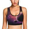 Load image into Gallery viewer, Red Galaxy Space Moon Earth Print Women Sports Bra-grizzshop