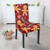 Red Gingerbread Man Chirstmas Pattern Print Chair Cover-grizzshop