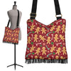 Red Gingerbread Man Chirstmas Pattern Print Crossbody Bags-grizzshop