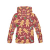 Red Gingerbread Man Chirstmas Pattern Print Men Pullover Hoodie-grizzshop