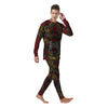 Red Gorilla Samurai Print Men's Pajamas-grizzshop