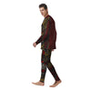 Red Gorilla Samurai Print Men's Pajamas-grizzshop