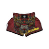 Red Gorilla Samurai Print Muay Thai Boxing Shorts-grizzshop