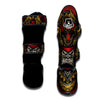 Red Gorilla Samurai Print Muay Thai Shin Guards-grizzshop