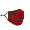 Red Heart Pattern Print Face Mask-grizzshop