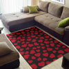 Red Heart Pattern Print Floor Mat-grizzshop