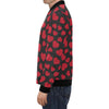 Red Heart Pattern Print Men's Bomber Jacket-grizzshop