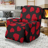 Red Heart Pattern Print Recliner Cover-grizzshop