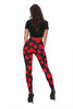 Red Heart Pattern Print Women Leggings-grizzshop