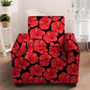 Red Hibiscus Flower Hawaiian Print Armchair Cover-grizzshop