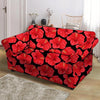 Red Hibiscus Flower Hawaiian Print Loveseat Cover-grizzshop