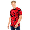 Red Hibiscus Flower Hawaiian Print Men T Shirt-grizzshop