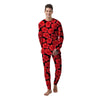 Red Hibiscus Flower Hawaiian Print Men's Pajamas-grizzshop