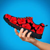 Red Hibiscus Flower Hawaiian Print Men's Sneakers-grizzshop