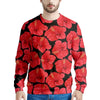 Red Hibiscus Flower Hawaiian Print Men's Sweatshirt-grizzshop