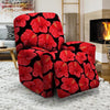 Red Hibiscus Flower Hawaiian Print Recliner Cover-grizzshop