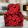 Red Hibiscus Flower Hawaiian Print Recliner Cover-grizzshop