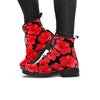 Red Hibiscus Flower Hawaiian Print Women's Boots-grizzshop